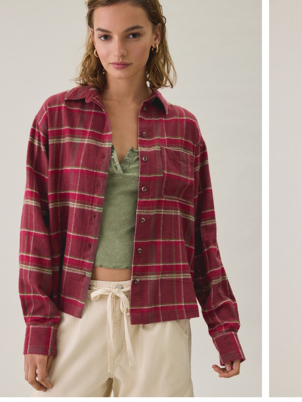 Urban Outfitters BDG Riley Flannel Button Down Shirt